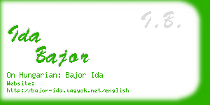 ida bajor business card